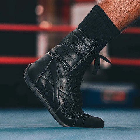 Sapatos de Boxe Masculino, Sapatos de Treinamento de Luta de Cano Alto